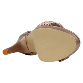 Foto 5 | Foto 5 | Sandalia Con Tacón Exterior Sintético Color Oro Para Mujer De Rbcollection