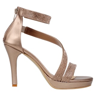 Foto 2 | Foto 2 | Sandalia Con Tacón Exterior Sintético Color Oro Para Mujer De Rbcollection