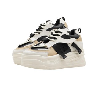 Foto 6 | Foto 6 | Tenis Plataforma Para Mujer Color Latte Urbano Moda Outfit Beige