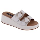 Sandalias Con Plataforma Exterior Piel Vegana Color Blanco Para Mujer De Rbcollection