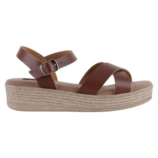 Foto 2 | Foto 2 | Sandalias Con Plataforma Exterior Piel Vegana Color Café Para Mujer De Rbcollection