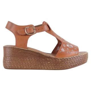 Foto 2 | Foto 2 | Sandalias Con Plataforma Exterior Piel Color Café Para Mujer De Rbcollection