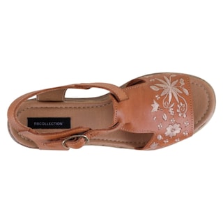 Foto 3 | Foto 3 | Sandalias Con Plataforma Exterior Piel Color Café Para Mujer De Rbcollection