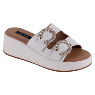 Foto 1 | Foto 1 | Sandalias Con Plataforma Exterior Piel Vegana Color Blanco Para Mujer De Rbcollection