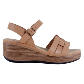 Foto 2 | Foto 2 | Sandalias Con Plataforma Exterior Piel Vegana Color Café Para Mujer De Rbcollection