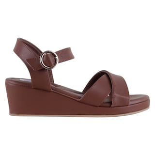 Foto 2 | Foto 2 | Sandalias Con Plataforma Exterior Piel Vegana Color Café Para Mujer De Rbcollection