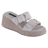 Sandalias Con Plataforma Exterior Piel Vegana Color Blanco Para Mujer De Rbcollection