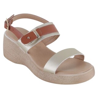 Foto 1 | Foto 1 | Sandalias Con Plataforma Exterior Piel Vegana Color Dorado Para Mujer De Rbcollection