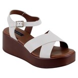 Sandalias Con Plataforma Exterior Piel Vegana Color Blanco Para Mujer De Rbcollection