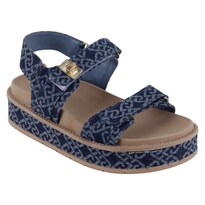 Sandalias Con Plataforma Exterior Textil Color Azul Para Mujer De Rbcollection