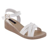Sandalias Con Plataforma Exterior Piel Vegana Color Blanco Para Mujer De Rbcollection