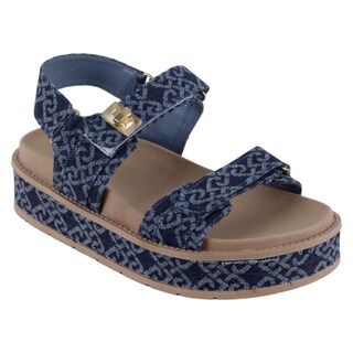 Foto 1 | Foto 1 | Sandalias Con Plataforma Exterior Textil Color Azul Para Mujer De Rbcollection