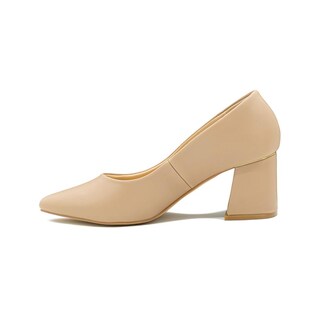 Foto 2 | Foto 2 | Zapatilla Cerrada Tacon Ancho Oficina Formal Color Beige Beige