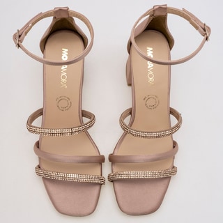 Foto 3 | Foto 3 | Zapatillas para Mujer Moramora Beiges con Pedreria