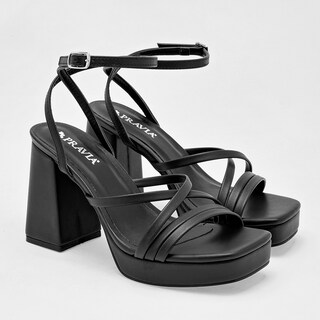 Foto 2 | Foto 2 | Sandalias para Mujer Pravia Negras con Cordones