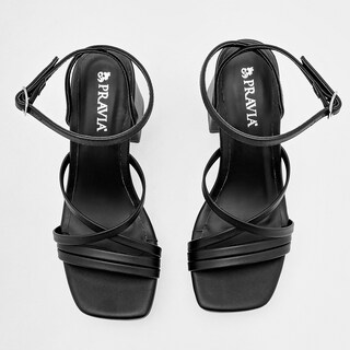 Foto 3 | Foto 3 | Sandalias para Mujer Pravia Negras con Cordones