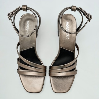 Foto 3 | Foto 3 | Sandalias de Tacón Moramora Grises para Mujer