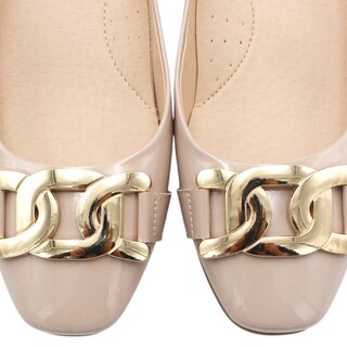 Foto 6 | Foto 6 | Zapatillas Rbcollection Exterior Charol Beige Para Mujer