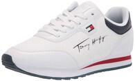 Zapatilla Tommy Hilfiger Para Mujer, Blanco/blanco/azul Marino, Talla 11 - Venta Internacional.