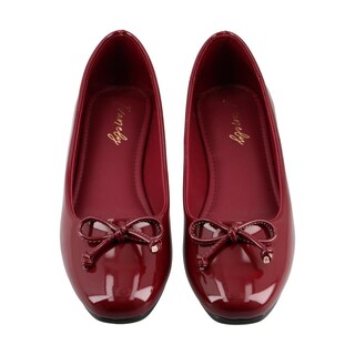 Foto 6 | Foto 6 | Zapatilla Dama Casual Flat Cosmo Paris By Beser 1038 Charol Vino Balerina Dama Talla 22 A 27 E