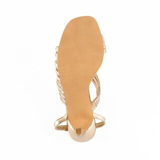 Foto 2 | Foto 2 | Sandalia Tacón 10cm Multi Tiritas Elegante De Mujer Walki Sasha Dorado