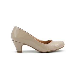 Foto 6 | Foto 6 | Zapatilla Oficina Formal Dama Charol Clay Tacon Bajo Beige