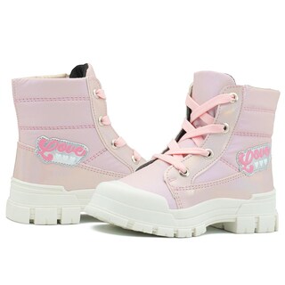 Foto 2 | Foto 2 | Botin Para Niña Plataforma Chunky Puntera De Protección Rosa