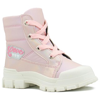 Foto 4 | Foto 4 | Botin Para Niña Plataforma Chunky Puntera De Protección Rosa