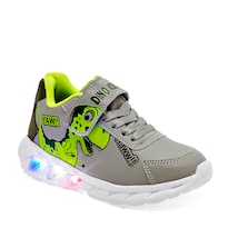 Celex Tenis Urbano Para Niño Gris Olivo, Con Luces / Suela Superligera