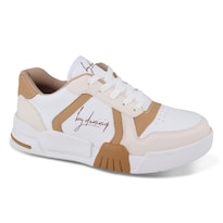 Tenis Sneaker Dominiq 2471 Color Blanco/latte Para Adolescente