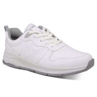 Foto 1 | Foto 1 | Tenis Deportivo De Piel Escolar Dominiq 2923 Color Blanco/gris Unisex
