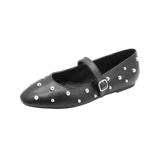 Foto 4 | Foto 4 | Balerina Flat Para Mujer Salamandra  Color Negro 22-26 Negro