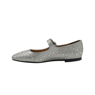 Foto 2 | Foto 2 | Flat Balerina Para Mujer Salamandra Color Plomo 22-26 Gris Oscuro