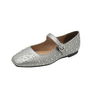 Foto 4 | Foto 4 | Flat Balerina Para Mujer Salamandra Color Plomo 22-26 Gris Oscuro