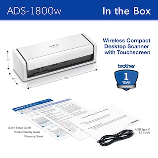 Foto 7 | Foto 7 | Escáner Brother Ads-1800w de Escritorio Compacto Inalámbrico - Venta Internacional