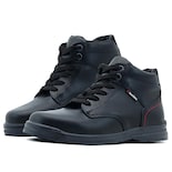 Zapato Escolar Piel Negro Bambino Plantilla Botón Impacto Negro