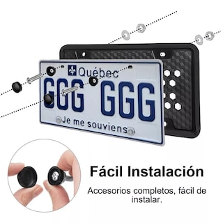 Foto 3 | Foto 3 | Juego Universal con Marco de Porta Matrícula para Auto Eo Safe Imports Esi-8680 color Negro