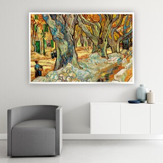 Foto 3 | Foto 3 | Cuadro Canvas Revolution Grandes Arboles de Sombra por Vincent Van Gogh Marco color Blanco