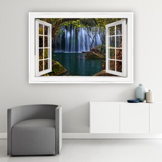 Foto 3 | Foto 3 | Cuadro Canvas Revolution Ventana Cascada en el Lago Marco Blanco