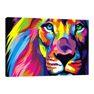 Foto 1 | Foto 1 | Cuadro Canvas Revolution León Colorido 90 x 60 cm