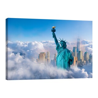 Foto 1 | Foto 1 | Cuadro Canvas Revolution Nueva York Libertad sobre el Cielo Rectangular 90 x 60