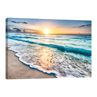 Foto 1 | Foto 1 | Cuadro Playa Mar Cancún Canvas Revolution 90 x 60 cm