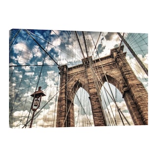 Foto 1 | Foto 1 | Cuadro Canvas Revolution Nueva York Puente De Brooklyn Vista 90 x 60 cm