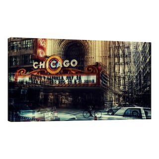 Foto 1 | Foto 1 | Cuadro Canvas Revolution Teatro Chicago Vintage Panorámico