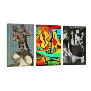 Foto 1 | Foto 1 | Cuadro Canvas Revolution Tríptico Vertical Arte Pablo Picasso Set De 3 Piezas 30 x 45 cm c/u