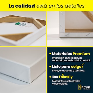 Foto 2 | Foto 2 | Cuadro Canvas Revolution Tríptico Vertical Ola De Kanagawa Set De 3 Piezas 30 x 45 cm c/u