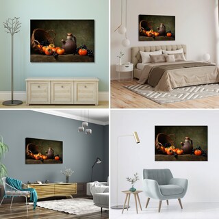 Foto 3 | Foto 3 | Cuadro Canvas Revolution 90 x 60 cm Canasto Con Persimon