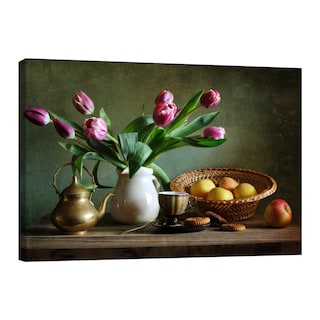 Foto 1 | Foto 1 | Cuadro Canvas Revolution 90 x 60 cm - Tulipanes con Manzanas