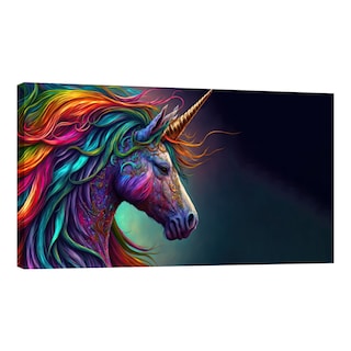 Foto 1 | Foto 1 | Cuadro Decorativo Canvas Revolution Unicornio Astral 120 x 60 cm