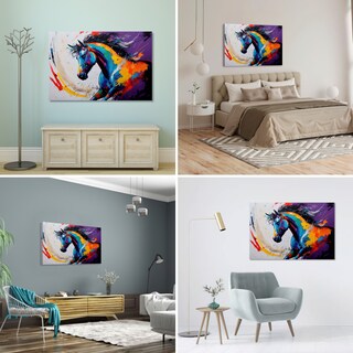 Foto 2 | Foto 2 | Cuadro Canvas Revolution 120 x 80 cm Caballo de Varios Colores